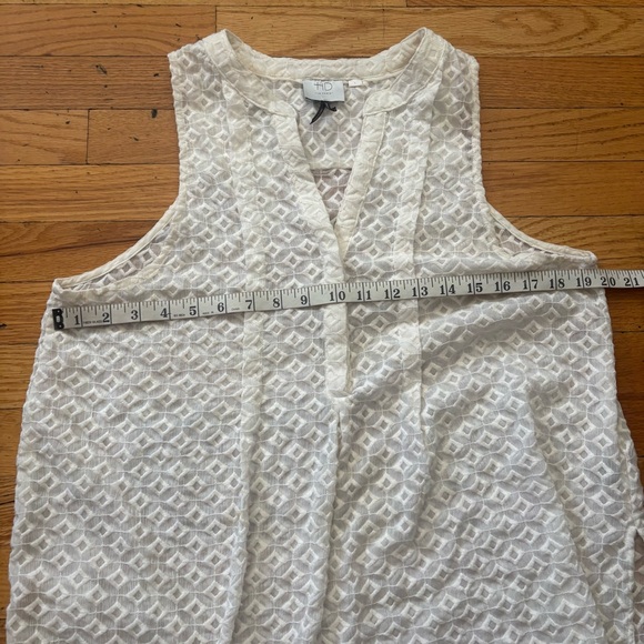 Anthropologie HD In Paris White Hi-Lo Tank Size Large - Picture 3 of 7